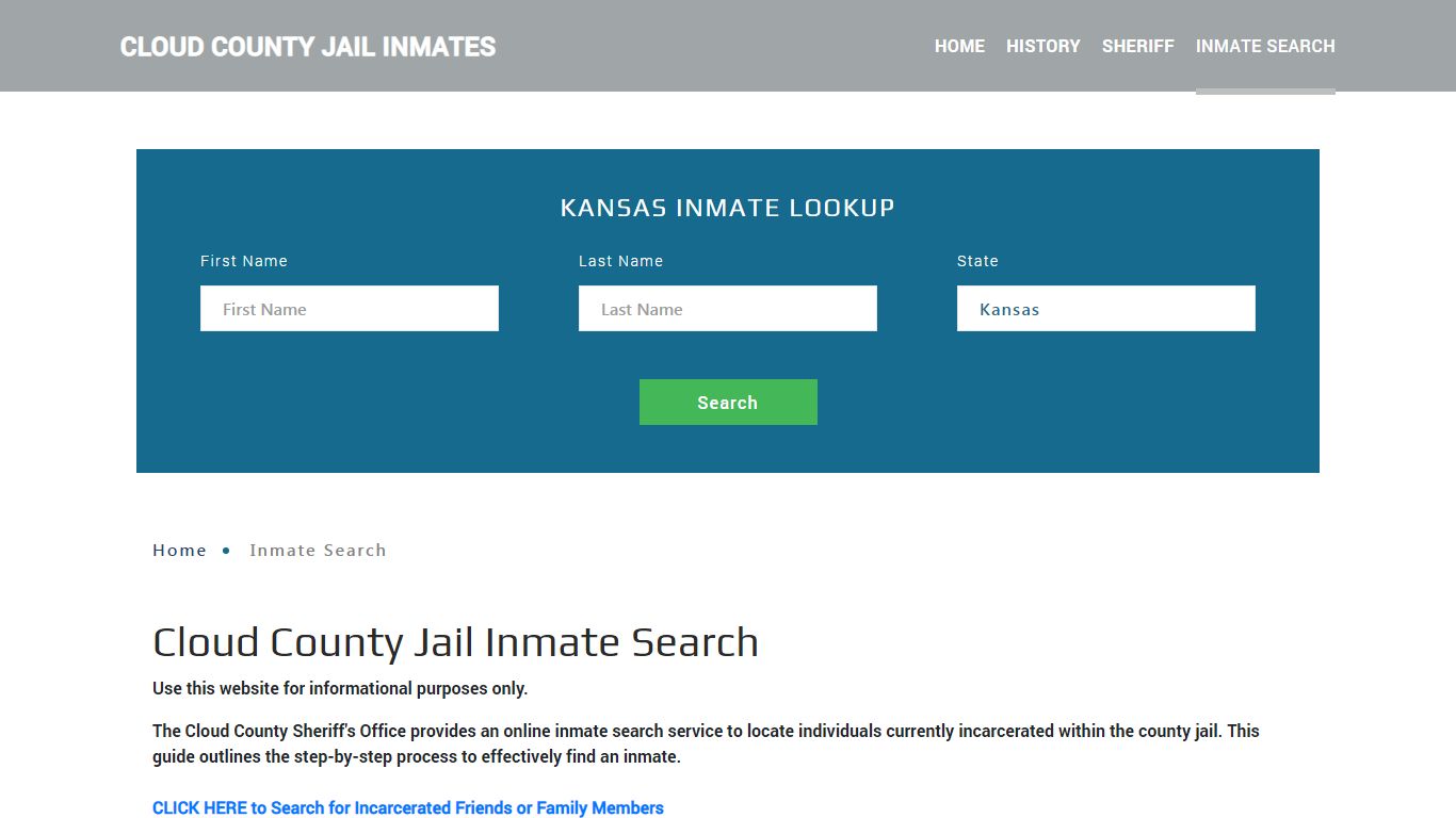 Cloud County, KS Detainee Lookup