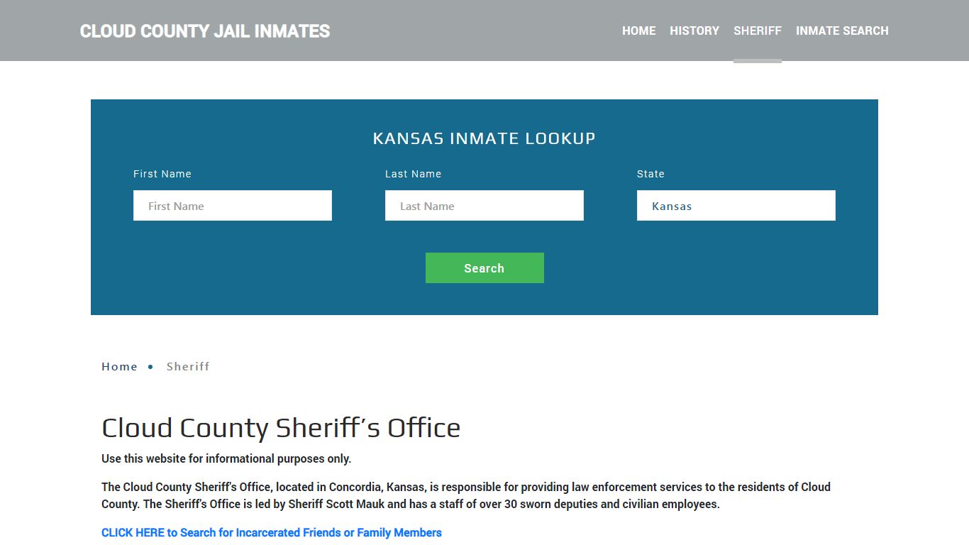 Cloud County Sheriff, KS Arrest Warrant Lookup